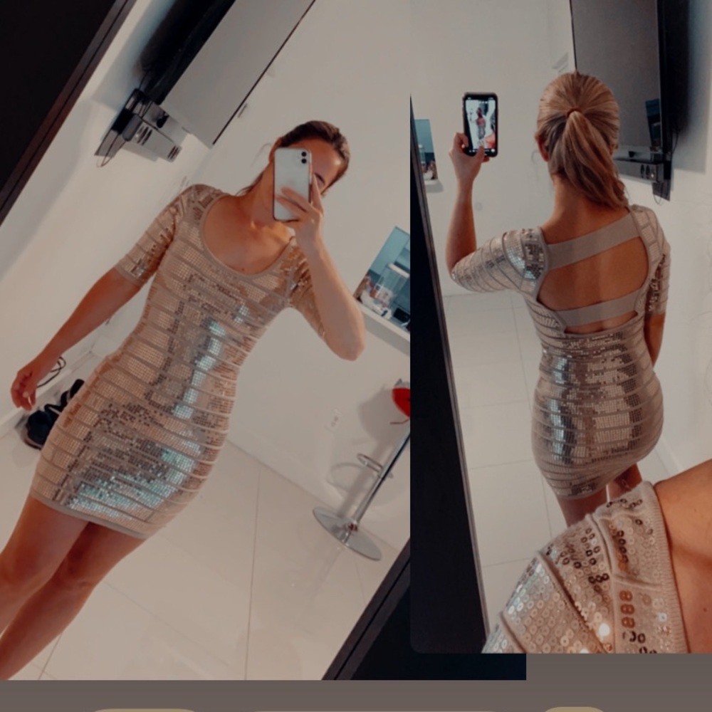 Gold glitter dress